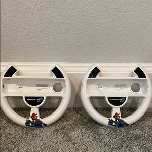 White Mario Kart Racing Wheels